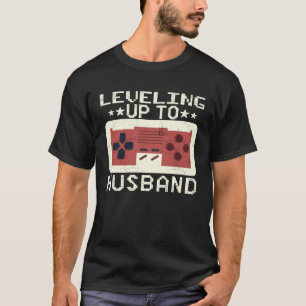 Mens Levelling Up to Husband Bachelor Party Gamer T-Shirt