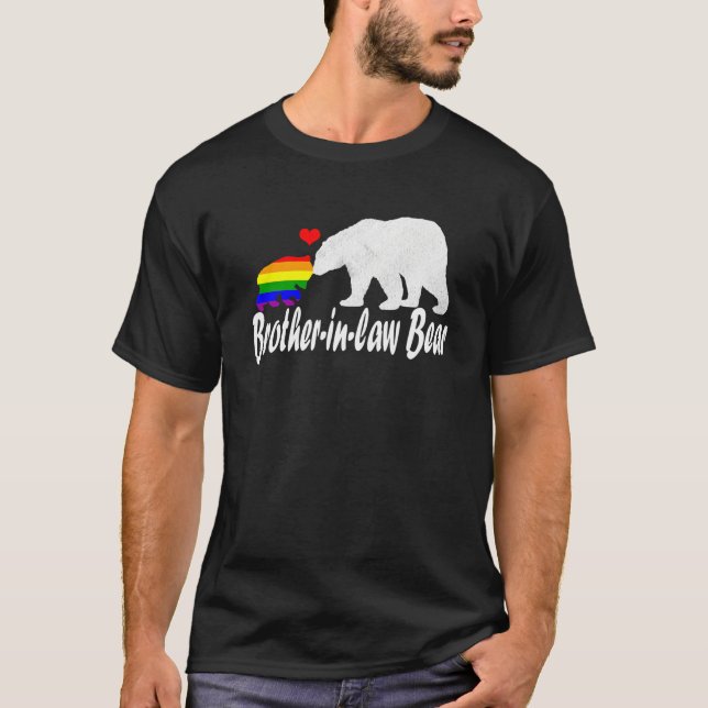 Mens Lgbt Brother In Law Bear Gay Pride Equal Righ T-Shirt (Front)