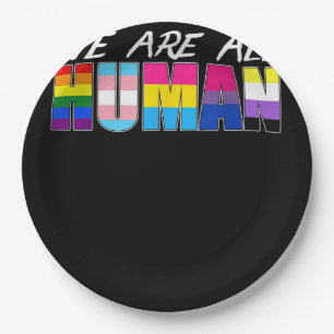 Mens LGBT Paint Splatters Gay Bear Copy Paper Plate