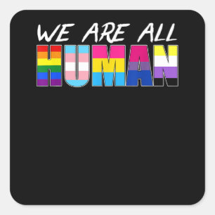 Mens LGBT Paint Splatters Gay Bear  Square Sticker