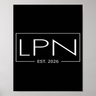 Mens Licensed Practical Nurse Est 2026 Nursing Poster