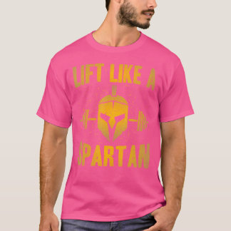 Mens Lift Like A Spartan Shirt Weight Lifting Gym 