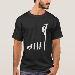 Mens Lineman Evolution Funny Electric Cable Man El T-Shirt