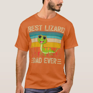 Mens Lizard Vintage Funny Best Lizard Dad Ever Fat T-Shirt