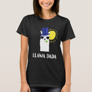 Mens Llama Dada Matching Son Dad Birthday Fathes D T-Shirt