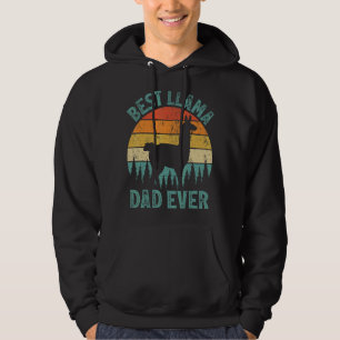 Mens Llama Vintage Best Llama Dad Ever Father's D Hoodie