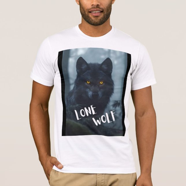 mens(lone wolf design) T-Shirt (Front)
