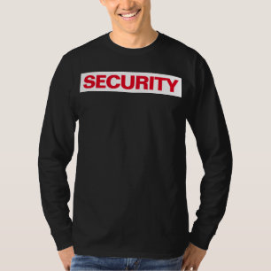 Mens Long Sleeve Front & Back Print Security T-Shirt