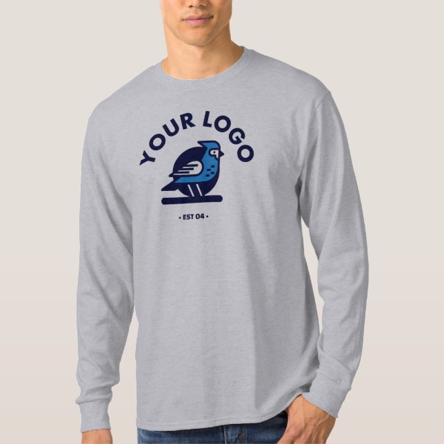 Men's Long Sleeve T-Shirt - Gray (Front)
