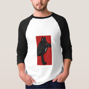 Men's long sleeve T-shirt with Brook wolf design