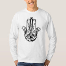 Mens long sleeved Hamsa Hand shirt