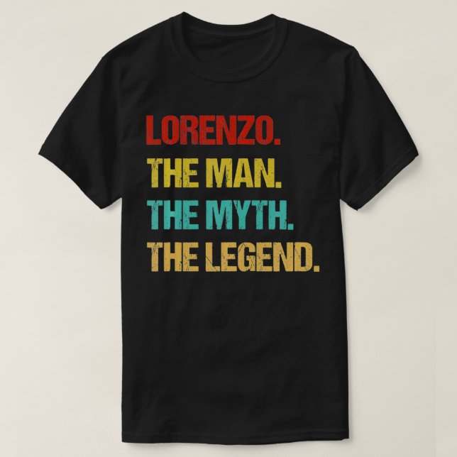 Mens Lorenzo The Man The Myth The Legend  T-Shirt (Design Front)