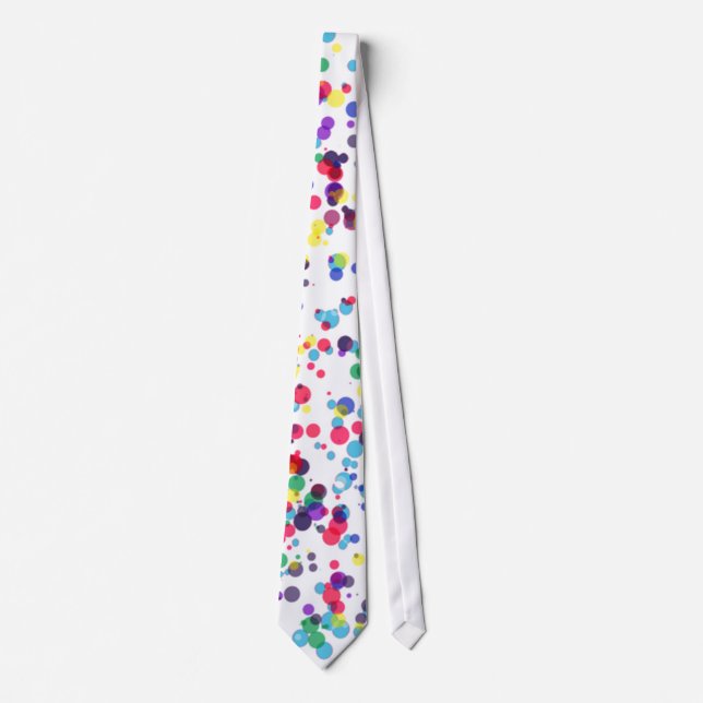 Men's Loud Spotty White Tie (Front)