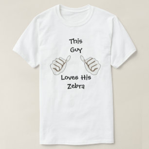 Men's love my zebra shirt