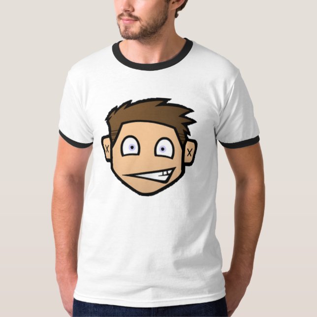 Men's LT.com White Ringer T-Shirt (Front)