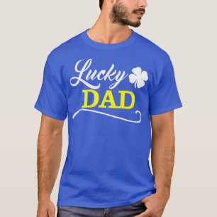 Mens LUCKY DAD Fun Family Saint Patricks Day Holid T-Shirt