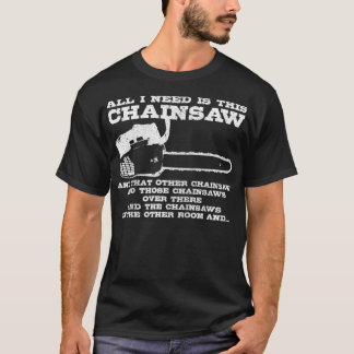 Mens Lumberjack Chainsaw Logger Tree Surgeon Wood  T-Shirt