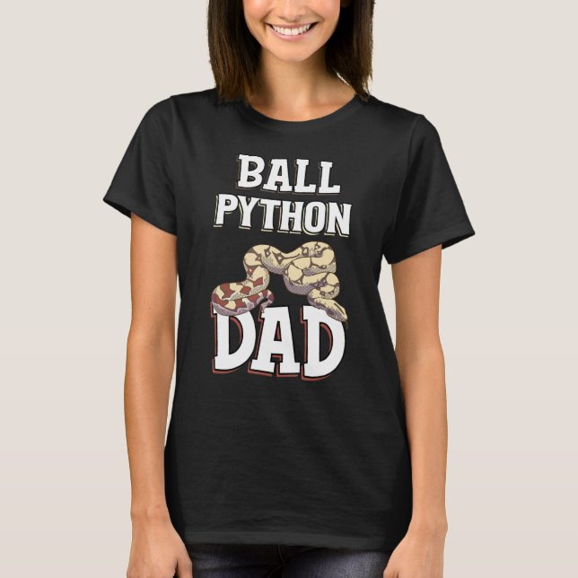 Mens Lustige Schlange Design Ball Python Papa T-Shirt (Front)