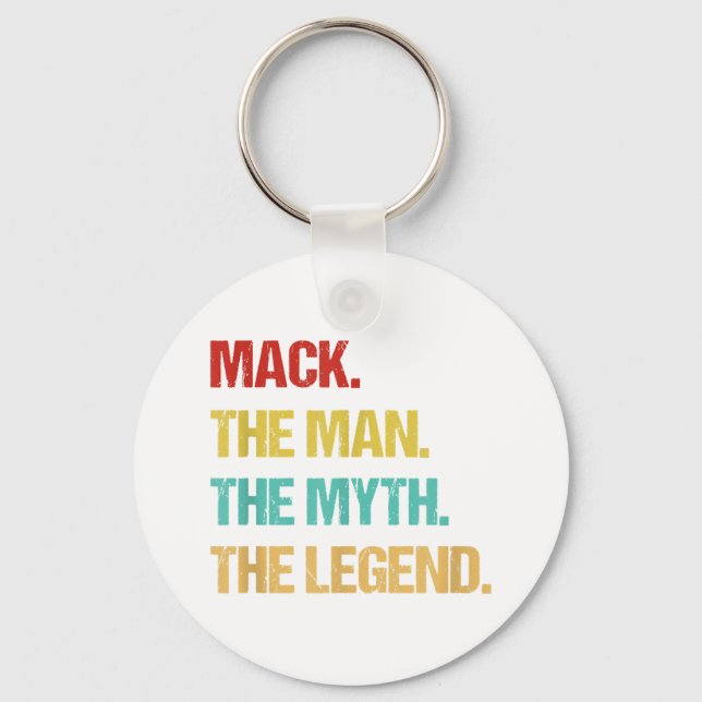 Mens Mack The Man The Myth The Legend Key Ring (Front)