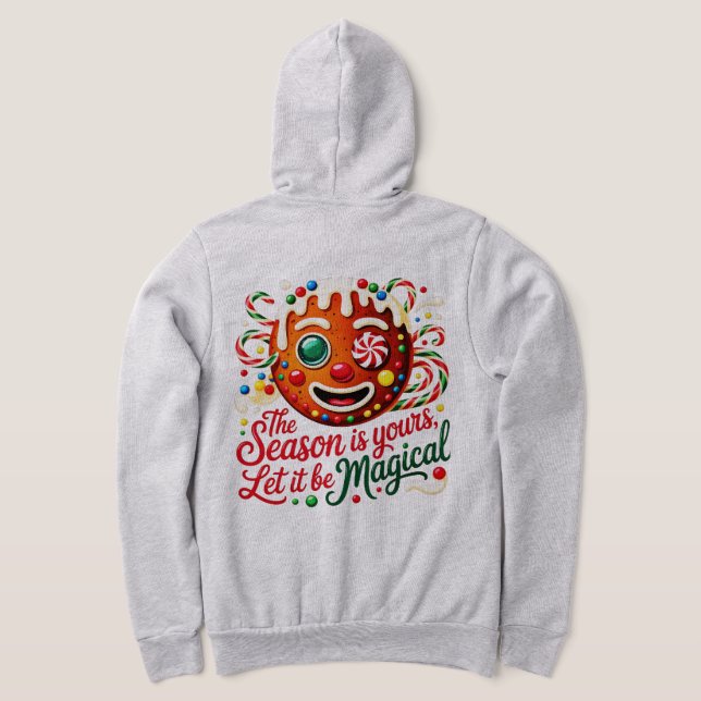 Men's Magical Gingerbread Cozy Christmas Pullover  (Laydown Back)