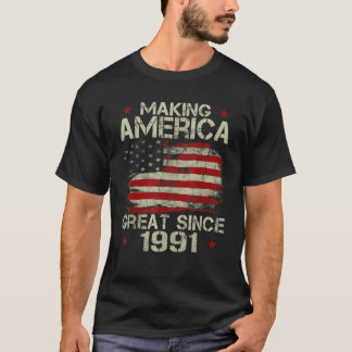 Mens Making America Great Since 1991 Vintage Gifts T-Shirt