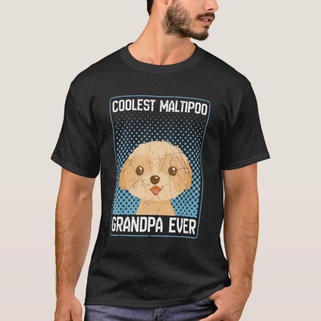 Mens Maltipoo Grandpa Dog Owner Maltipoo T-Shirt (Front)