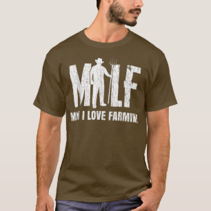 Mens Man I Love Farming Funny Farmer Farm Tractor  T-Shirt