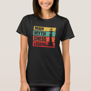 Mens Man Myth Chess Legend Retro Chess Player Game T-Shirt