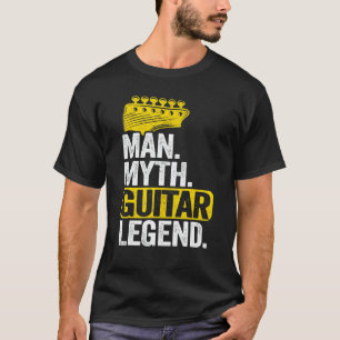 Mens Man Myth Guitar Legend Vintage Guitarist Dad T-Shirt