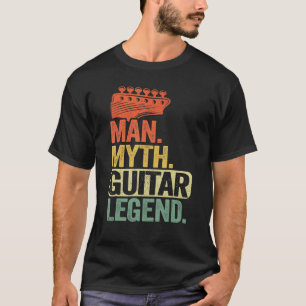 Mens Man Myth Guitar Legend Vintage Guitarist Dad T-Shirt