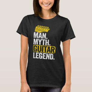 Mens Man Myth Guitar Legend Vintage Guitarist Dad T-Shirt