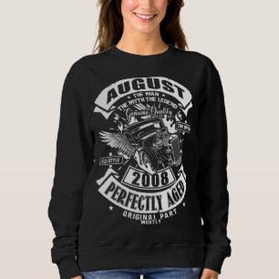 Mens Man Myth Legend August 2008 14th Birthday 14 Sweatshirt