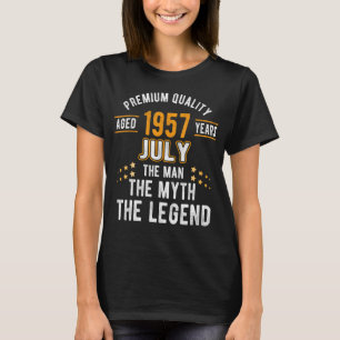 Mens Man Myth Legend July 1957 66th Birthday 66 Ye T-Shirt