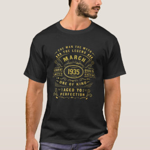 Mens Man Myth Legend March 1935 87 Yrs Old 87Th Bi T-Shirt