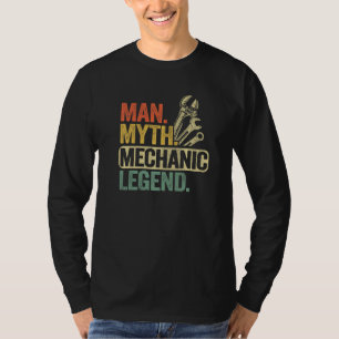 Mens Man Myth Mechanic Legend Car Guy Garage Dad M T-Shirt