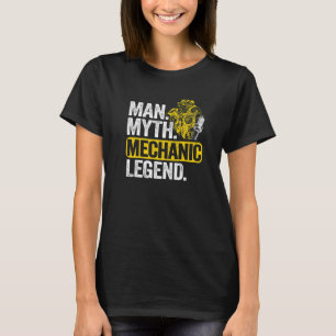 Mens Man Myth Mechanic Legend Car Guy Garage Dad M T-Shirt