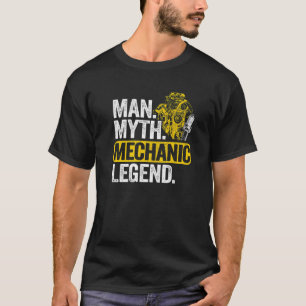 Mens Man Myth Mechanic Legend Car Guy Garage Dad M T-Shirt