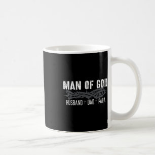 Mens Man Of God Christian Dad Father Dad Birthday Coffee Mug