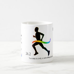 Men's Marathon with Rainbow Ribbon Coffee Mug