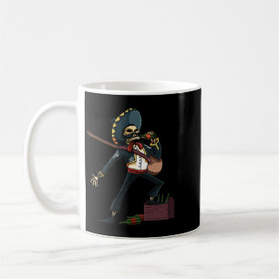 Mens Mariachi Skeleton Sombrero Dia De Los Muertos Coffee Mug