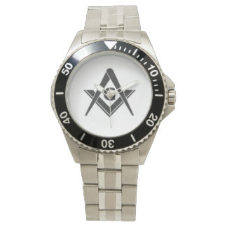 Men's Masonic Stainless Steel Watch