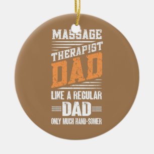 Mens Massage Therapist Dad Massage Therapy Ceramic Tree Decoration