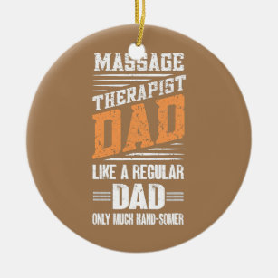 Mens Massage Therapist Dad Massage Therapy Ceramic Tree Decoration
