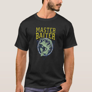 Mens Master Baiter Fishing Fisherman Joke Inappro T-Shirt