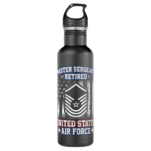 Mens Master Sergeant Retired United State Air Forc 710 Ml Water Bottle