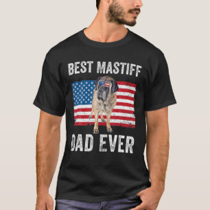 Mens Mastiff Dad Daddy American Flag English Masti T-Shirt