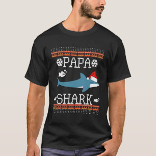 Mens Matching Family Christmas Pyjamas Papa Shark T-Shirt
