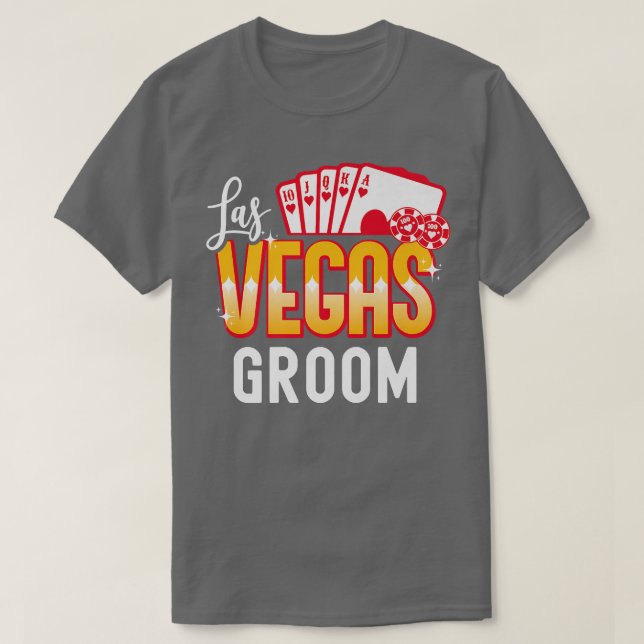 Mens Matching Las Vegas Wedding Bride and Groom Ve T-Shirt (Design Front)