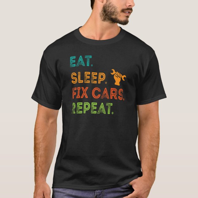 Mens Mechanic For Men Dad Auto Garage Automobile C T-Shirt (Front)
