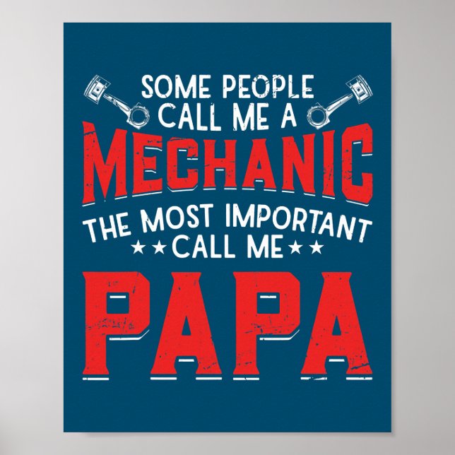 Mens Mechatronics Craftsman Dad Grandpa Mechanic  Poster (Front)